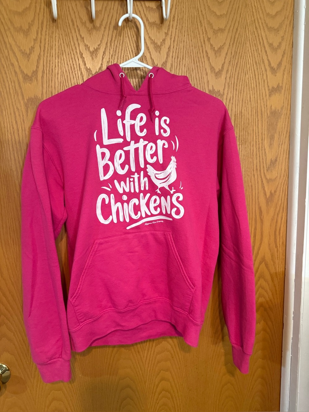 Life is Better With Chickens Pink Graphic Hoodie